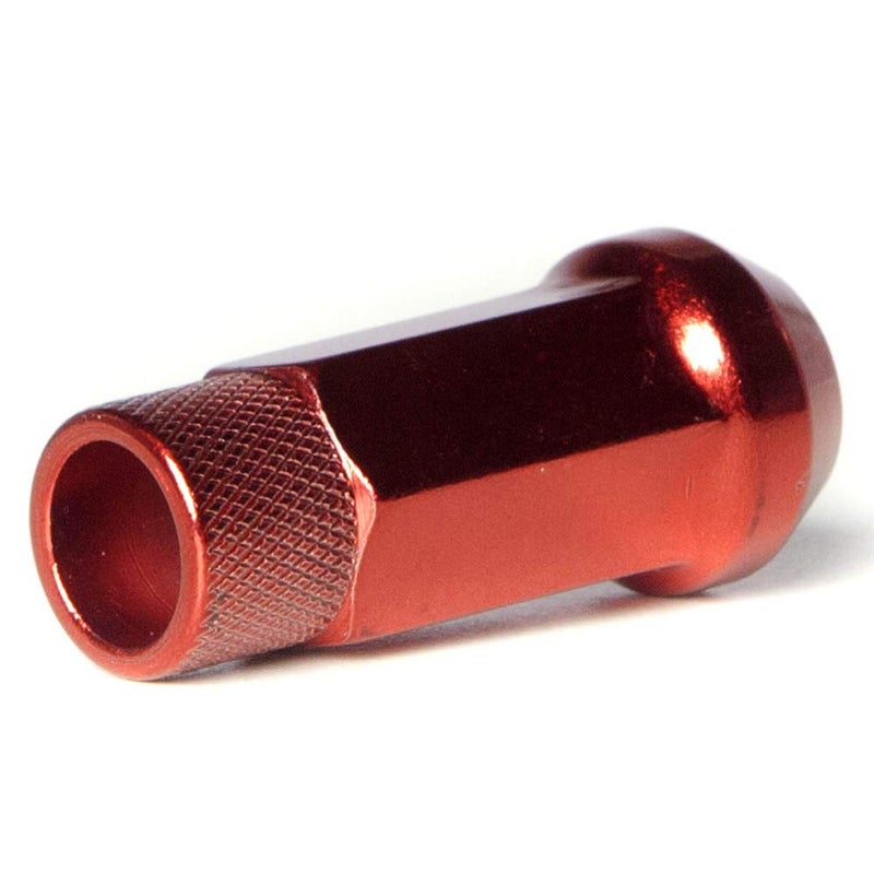 Circuit Performance Forged Steel Extended Open End Hex Lug Nut for Aftermarket Wheels: 12x1.25 Red - 20 Piece Set + Tool - Image 3